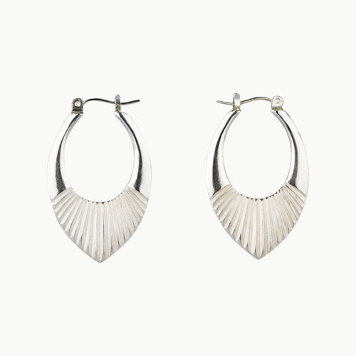 Silver Medium Helios Hoops