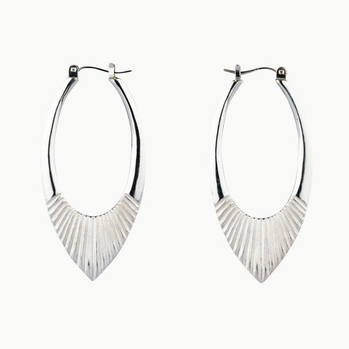 Silver Large Helios Hoops