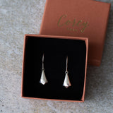 Silver Crystal Fragment Earrings