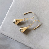 Gold and Diamond Crystal Fragment Earrings