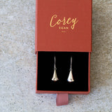 Silver and Diamond Crystal Fragment Earrings