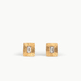 Baguette Diamond Aurora Stud Earrings