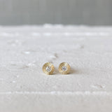 Small Aurora Diamond Stud Earring in Yellow Gold