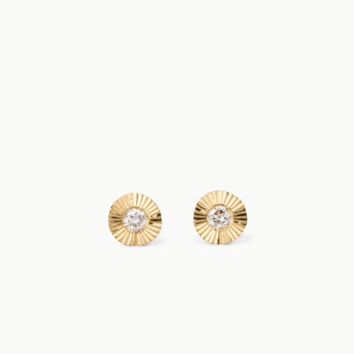 Micro Aurora Diamond Stud Earring in Yellow Gold
