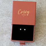 Micro Aurora Diamond Stud Earring in Sterling Silver