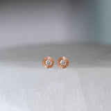 Small Aurora Diamond Stud Earring in Rose Gold