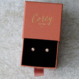Small Aurora Diamond Stud Earring in Rose Gold