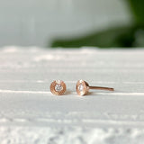 Small Aurora Diamond Stud Earring in Rose Gold