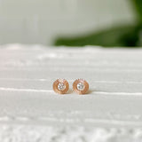 Small Aurora Diamond Stud Earring in Rose Gold