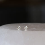 Small Aurora Diamond Stud Earring in Sterling Silver