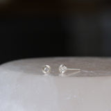 Small Aurora Diamond Stud Earring in Sterling Silver