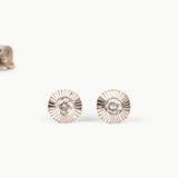 Small Aurora Diamond Stud Earring in Sterling Silver