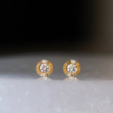 Medium Aurora Diamond Stud Earring in Yellow Gold
