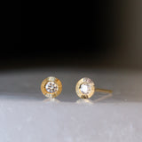 Medium Aurora Diamond Stud Earring in Yellow Gold