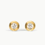 Large Aurora Diamond Stud Earring in Yellow Gold
