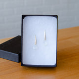 Silver Herringbone Gemstone Drops in Moonstone