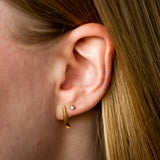 Yellow Gold Tapered Fragment Stud Earrings