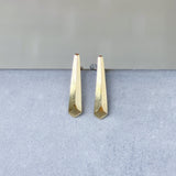 Yellow Gold Tapered Fragment Stud Earrings
