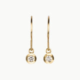 Diamond Aurora Dangle Earrings in Yellow Gold