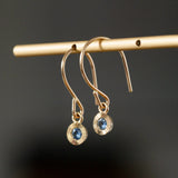 Blue Montana Sapphire Aurora Dangle Earrings in Yellow Gold