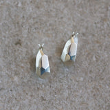Silver Fragment Huggie Hoops