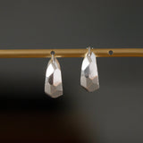 Silver Fragment Huggie Hoops