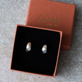 Silver Fragment Huggie Hoops