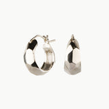 Silver Fragment Huggie Hoops