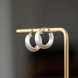 Silver Morph Huggie Hoops