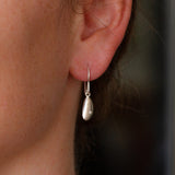 Pebble Dangle Earrings in Silver