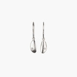 Pebble Dangle Earrings in Silver