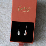 Pebble Dangle Earrings in Silver