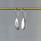 Medium Pebble Dangle Earrings in Silver