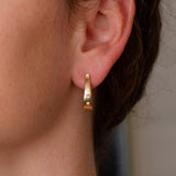 Plunge Hoops in Gold with Diamonds