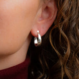 Plunge Hoops in Silver