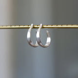 Plunge Hoops in Silver