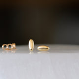 Micro Pebble Stud Earrings in Gold