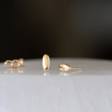 Micro Pebble Stud Earrings in Gold