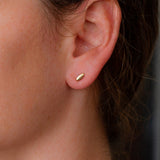 Micro Pebble Stud Earrings in Gold