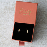 Micro Pebble Stud Earrings in Gold