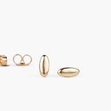 Micro Pebble Stud Earrings in Gold