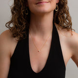 Diamond Small Aurora Birthstone Necklace Yellow Gold