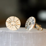Engraved Sun Cufflinks