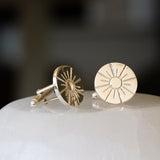 Engraved Sun Cufflinks