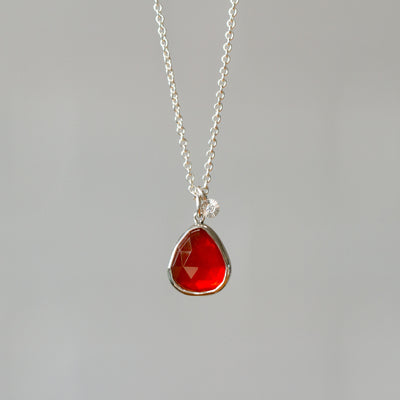 Fire Opal Theia Necklace in Sterling Silver #1
