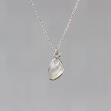 Rose Cut Moonstone Silver Theia Necklace #10
