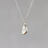 Rose Cut Moonstone Silver Theia Necklace #10