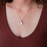Rose Cut Moonstone Silver Theia Necklace #10
