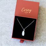 Rose Cut Moonstone Silver Theia Necklace #12