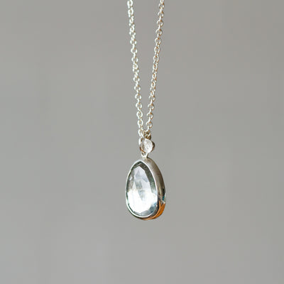 Moss Aquamarine Theia Necklace in Sterling Silver #8